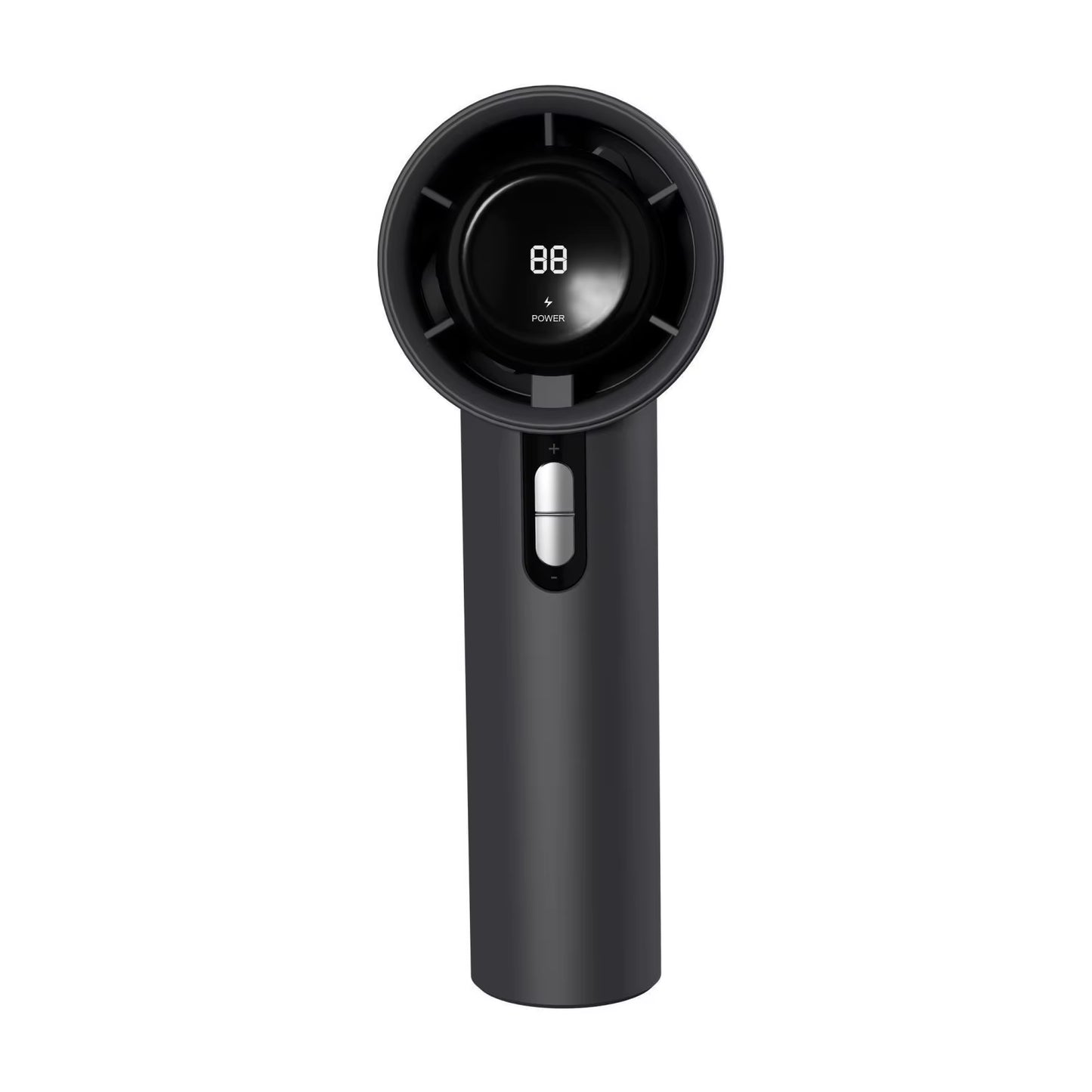 Portable Lightweight Handheld Fan ABS Mini Handheld Fan with USB Charging Digital LED Display Cool Air Guide System100-Speed