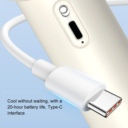 Portable Lightweight Handheld Fan ABS Mini Handheld Fan with USB Charging Digital LED Display Cool Air Guide System 100-Speed